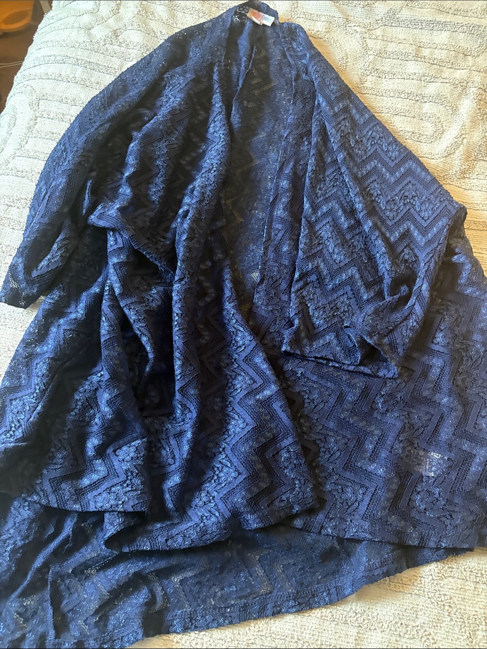 LuLaRoe Navy Lace cardigan